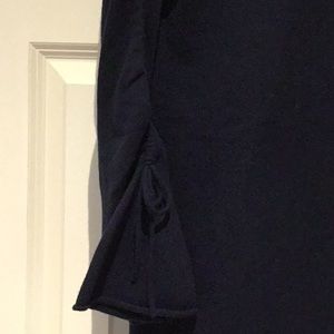 Project navy blue bell sleeve sweater.